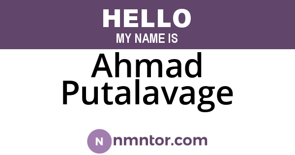 Ahmad Putalavage