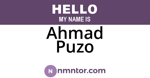 Ahmad Puzo