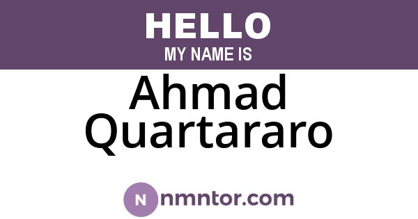 Ahmad Quartararo