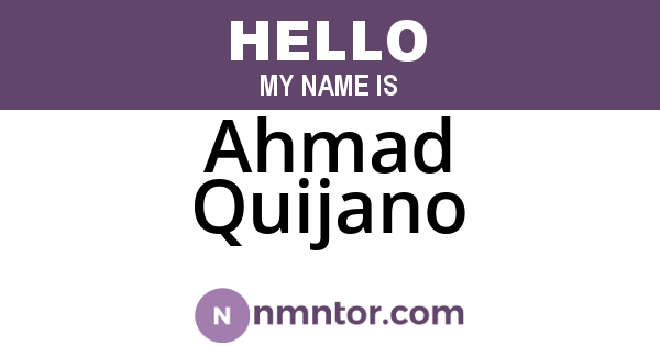 Ahmad Quijano