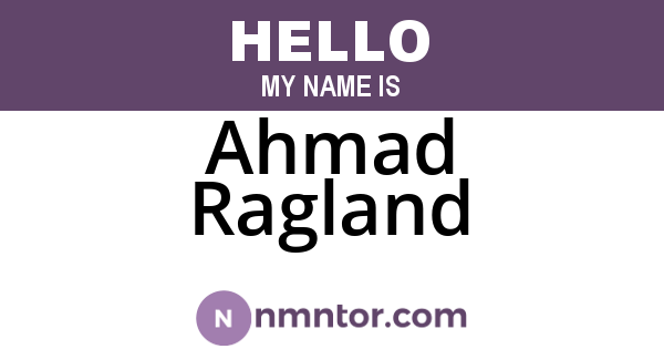 Ahmad Ragland
