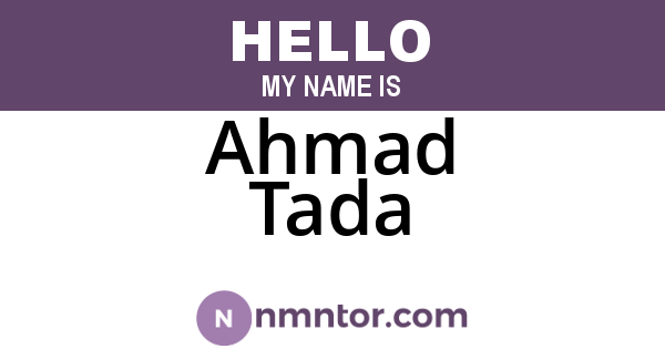Ahmad Tada