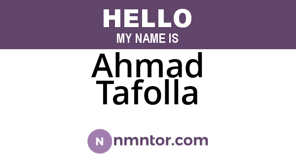 Ahmad Tafolla