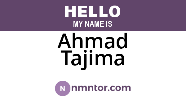Ahmad Tajima