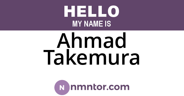 Ahmad Takemura