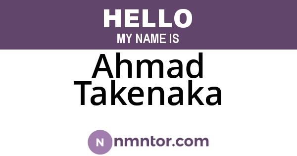 Ahmad Takenaka