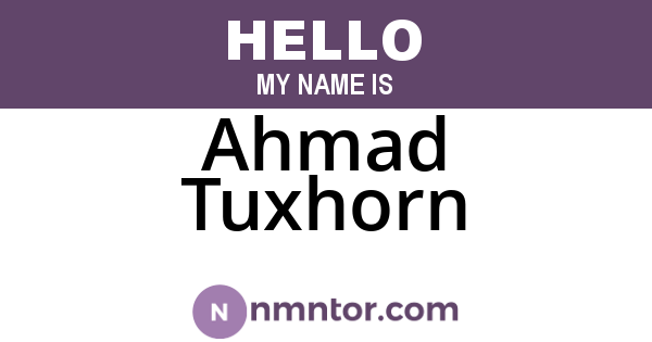 Ahmad Tuxhorn