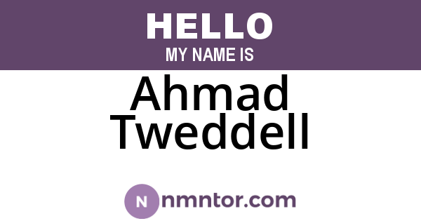 Ahmad Tweddell