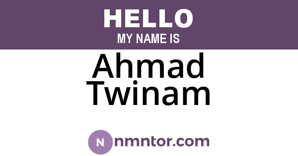 Ahmad Twinam