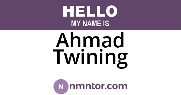 Ahmad Twining