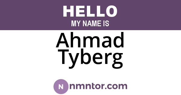 Ahmad Tyberg