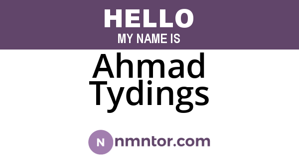 Ahmad Tydings