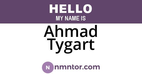 Ahmad Tygart