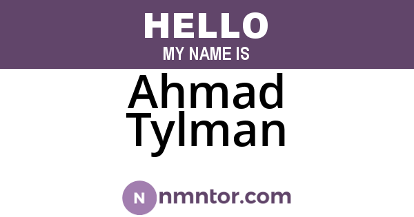 Ahmad Tylman