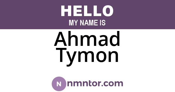 Ahmad Tymon