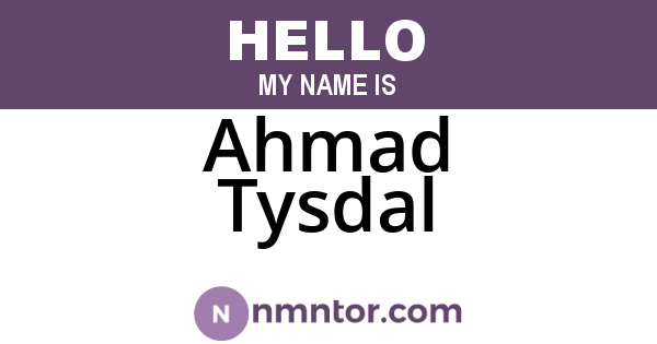 Ahmad Tysdal