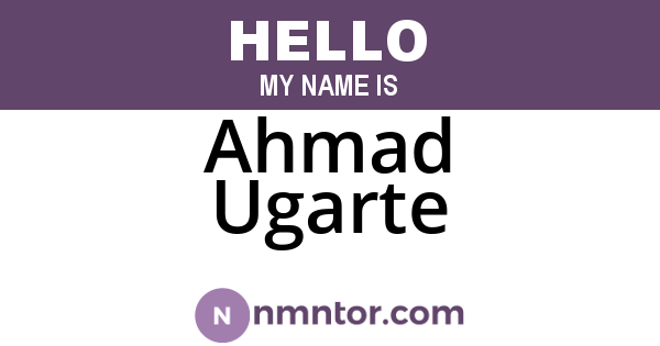Ahmad Ugarte