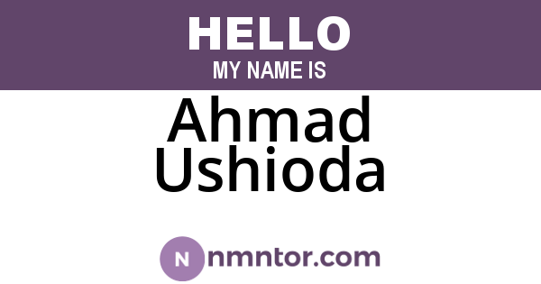 Ahmad Ushioda