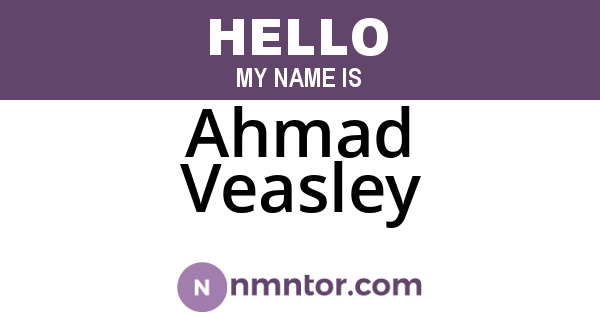 Ahmad Veasley