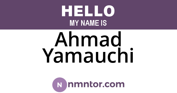 Ahmad Yamauchi