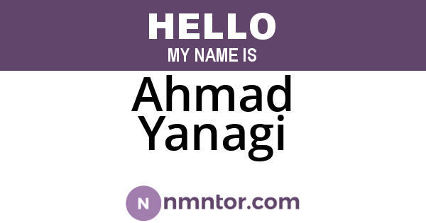 Ahmad Yanagi