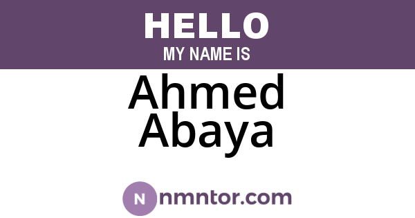 Ahmed Abaya