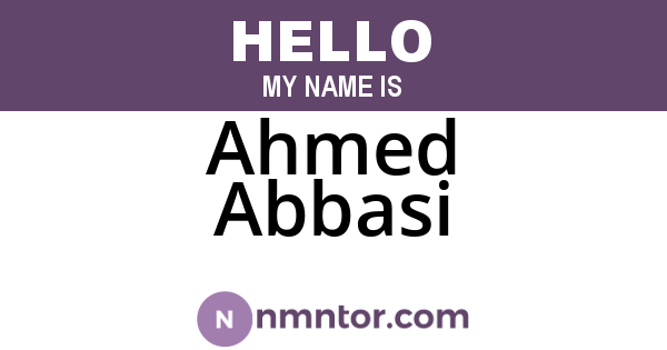 Ahmed Abbasi