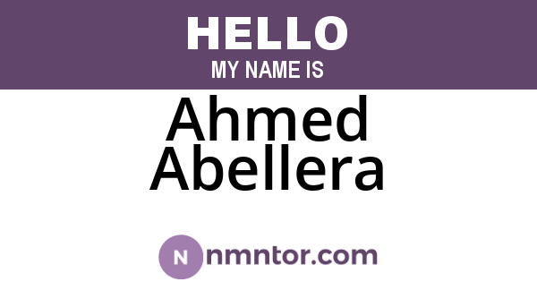 Ahmed Abellera