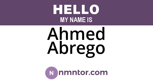 Ahmed Abrego