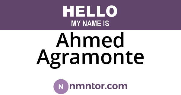 Ahmed Agramonte