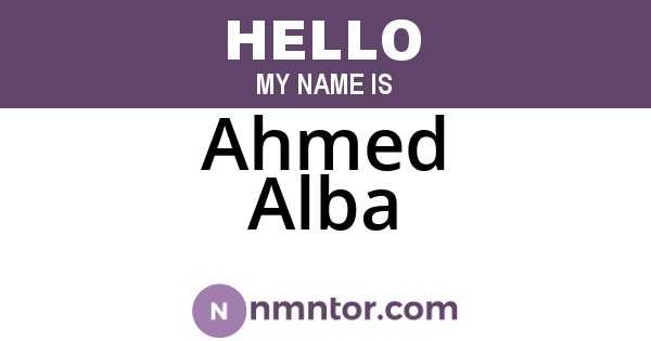 Ahmed Alba