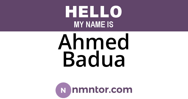 Ahmed Badua