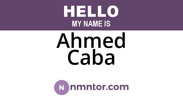 Ahmed Caba