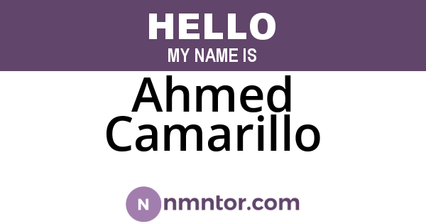 Ahmed Camarillo