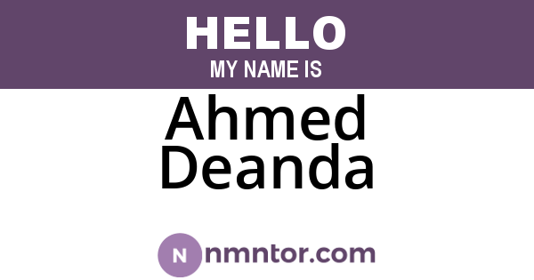 Ahmed Deanda