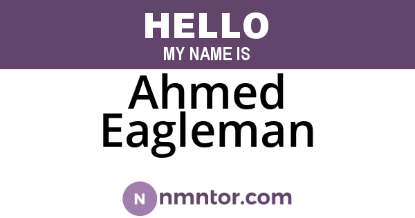 Ahmed Eagleman