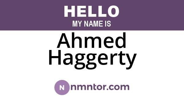 Ahmed Haggerty