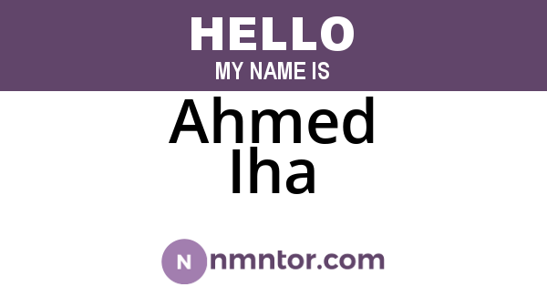 Ahmed Iha
