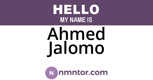 Ahmed Jalomo