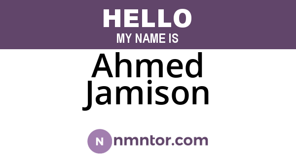 Ahmed Jamison