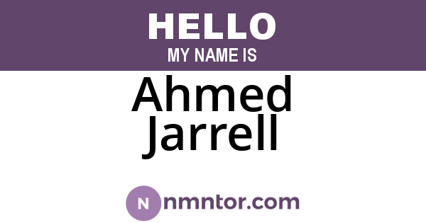 Ahmed Jarrell