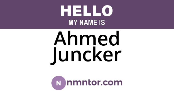 Ahmed Juncker
