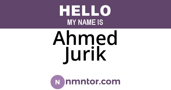 Ahmed Jurik