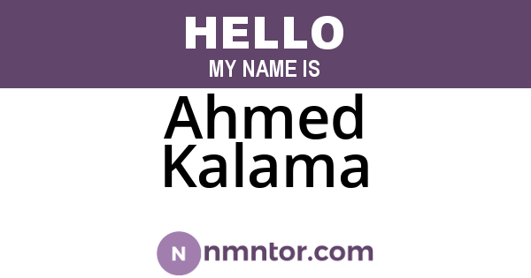 Ahmed Kalama