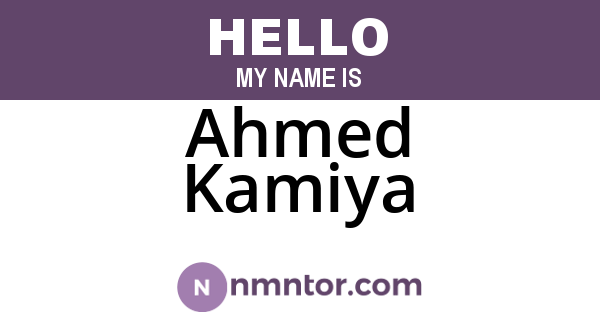 Ahmed Kamiya