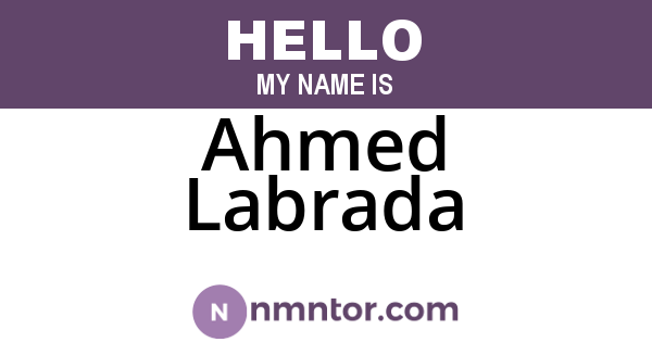 Ahmed Labrada