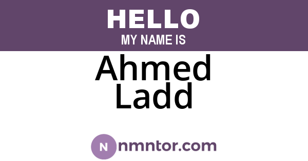 Ahmed Ladd