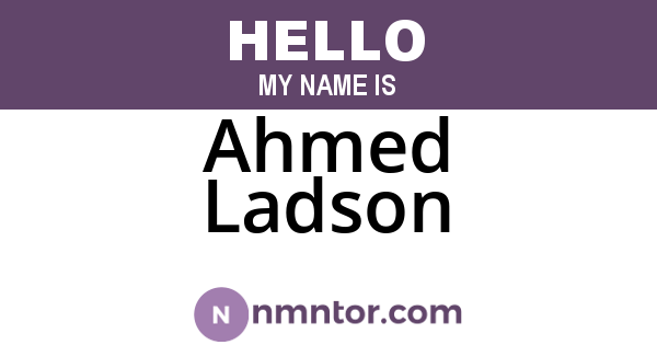 Ahmed Ladson