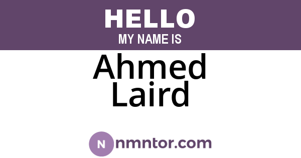 Ahmed Laird