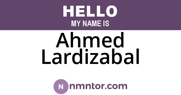 Ahmed Lardizabal